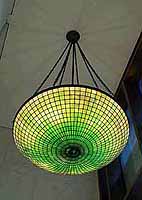 36" Parasol  leaded glass and bronze Tiffany Chandelier  (NEW YORK)