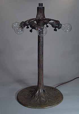 Large Tree Trunk #553 Bronze casted Tiffany Lamp Base